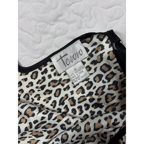 Tesoro leopard animal print lace slip intimates lingerie sleepwear size small - Picture 6 of 7
